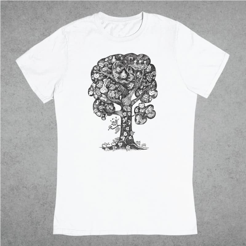 gyümölcsfa-unisex-fehér gyümölcsfa-póló-fehér