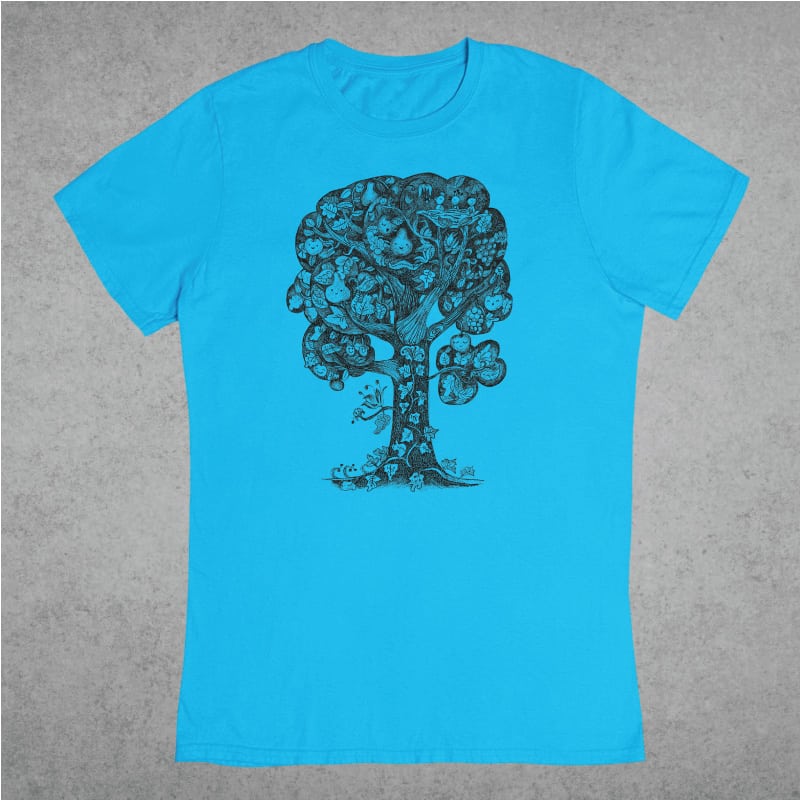 gyümölcsfa-unisex-kék gyümölcsfa-polo-kék