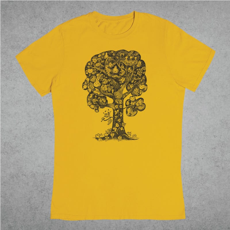 gyümölcsfa-unisex-sárga