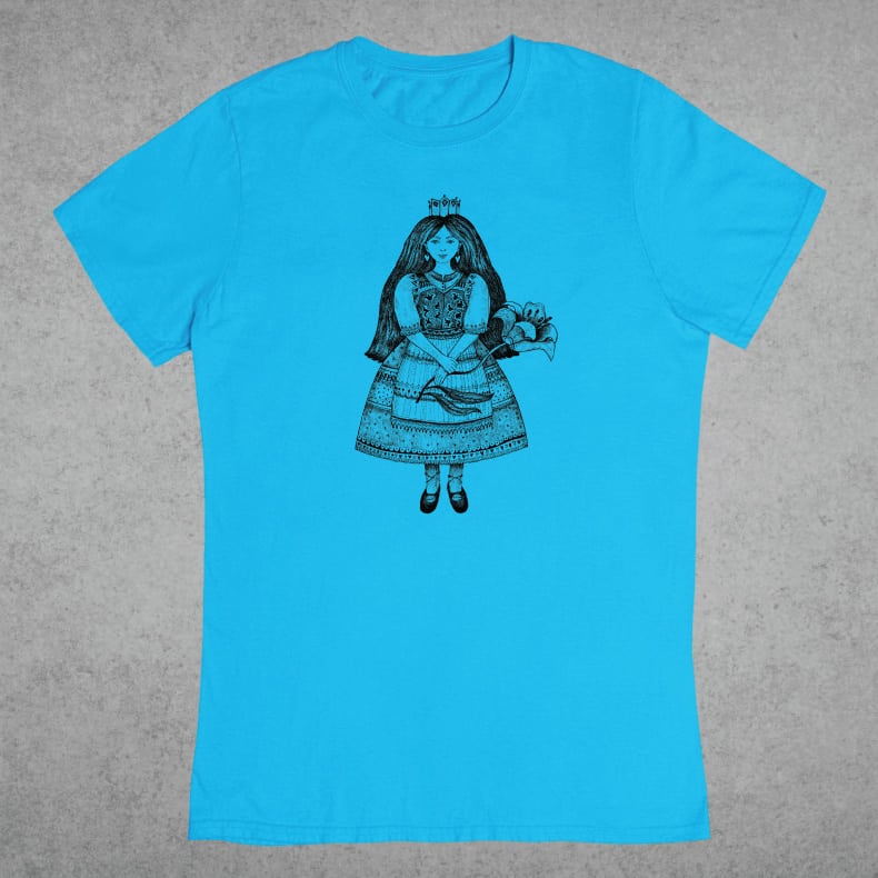 liliomkirálylány-unisex-kék liliomkiralylany-polo-kek